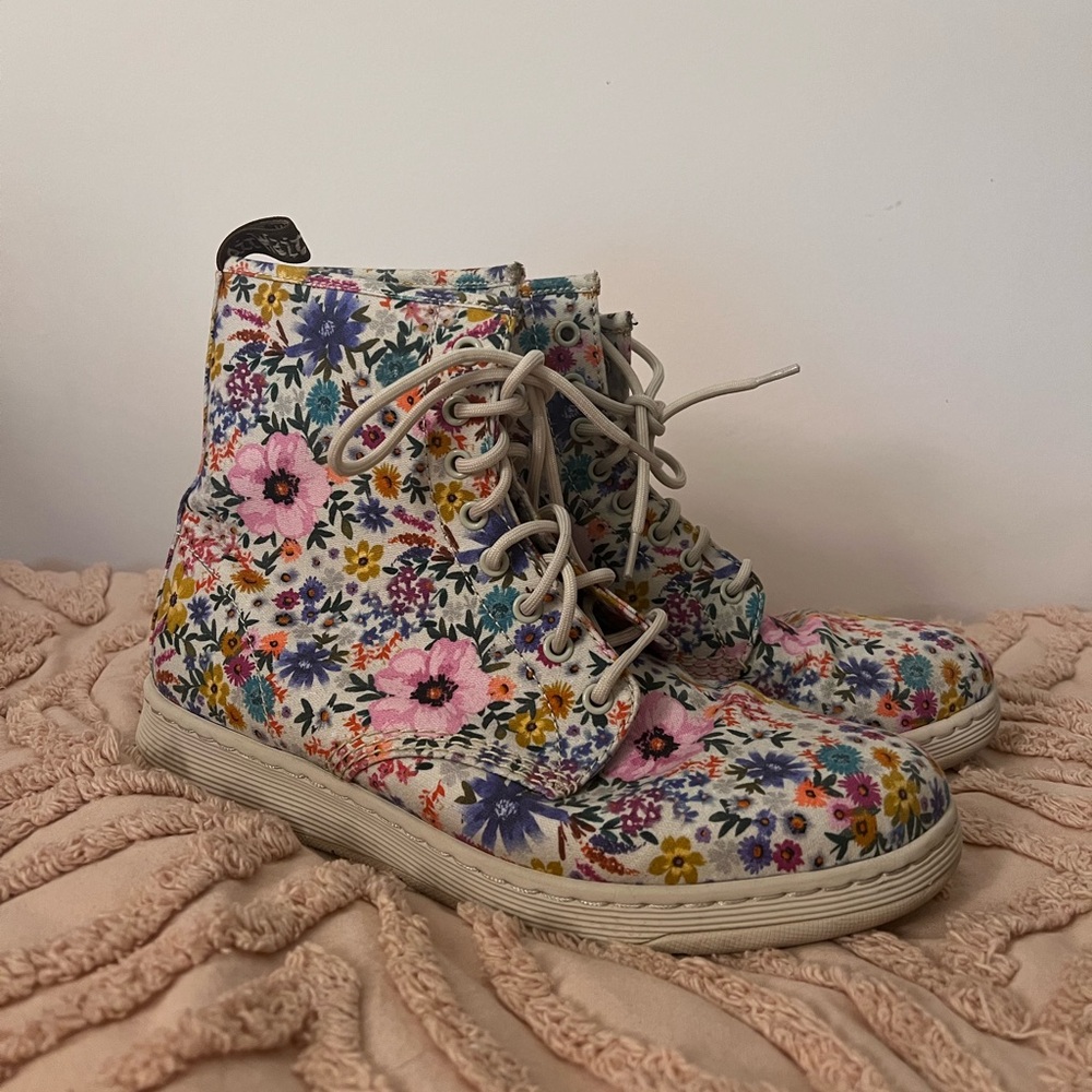 Floral Canvas Dr. Martens